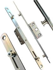 Image of Mila Inline UPVC Window Lock Gearbox Mech 20/20mm Backset 250mm - 1200mm Length