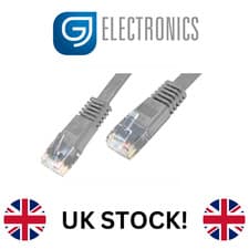 Image of CAT6 Patch Leads (0.5m,1m, 2m, 3m, 5m)  - Red, Blue, Grn, Yel and Gry (x10 pack)
