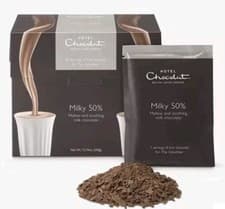 Image of Hotel Chocolat - 10 Sachets 50% Milky Hot Chocolate - Luxury Choc Flakes Pack