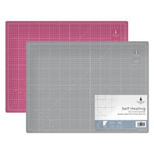 Image of Cathedral Products A2 Double-Sided Self-Healing Cutting Mat - Pink/Grey