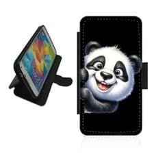Image of Panda Phone Case Wallet flip cover For iPhone Samsung Pixel PAN1 Cute Bear