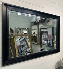 Image of Large Antique Gold Mirror Contemporary design Stepped frame HOCKNEY Mirror