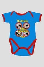 Image of The Beatles Baby Grow Yellow Submarine Portholes Official 0 to 24 Months