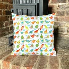 Image of 548. LITTLE BIRDS 100% Cotton Cushion Cover. Various sizes