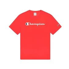 Image of Champion Big Logo Cotton Jersey T-Shirt - Red