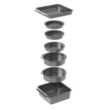 Image of MasterClass Smart Space Stacking Seven Piece Non-Stick Bakeware Set
