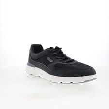 Image of Rockport Seabrook Mens Black Wide Leather Lifestyle Trainers Shoes