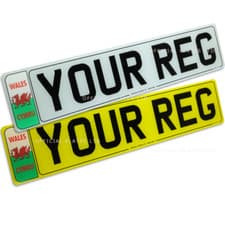 Image of Best 3D Gel Number Plates Front & Rear • Road Legal • UK / GB / EV Flags