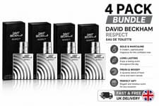 Image of David Beckham Respect EDT 40ml Quad Pack 4 x 40ml Men Aftershave Spray