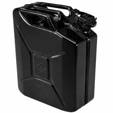 Image of Draper 20L Fuel Can Steel Jerry Can Black Petrol Diesel Storage Tank 07257