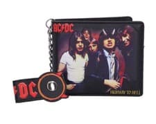 Image of AC DC Highway to Hell wallet, perfect for coins and cards, chain, boxed