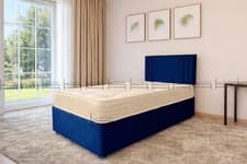 Image of Luxury Plush Velvet Divan Bed with Drawer Storage, Small Single and Single