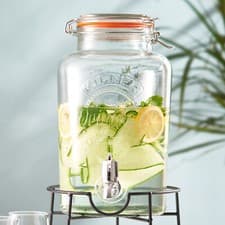 Image of 5 Litre Kilner Glass Drinks Dispenser Punch Cocktail Christmas Party BBQ Water