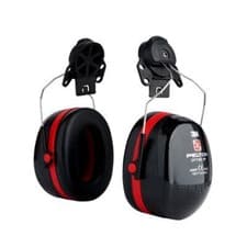 Image of 3M Peltor H540P3E-413-SV Optime 3 Earmuffs Black/Red Helmet Mounted Free UK Ship