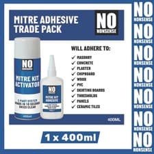 Image of No Nonsense Mitre Adhesive 400ml Deliver a Rock-Solid Bond In 10 Seconds