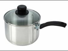 Image of Pendeford 18cm Sauce Pan w/ Glass Lid P134 | Aluminium Catering Made in UK