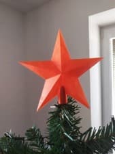 Image of Christmas Tree Star – 20cm Plastic | Classic Tree Topper for Festive Decor