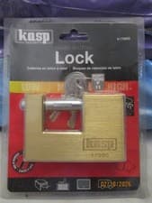 Image of Kasp K17090D Brass Shutter Lock 90mm