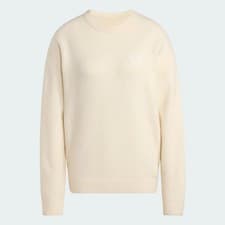 Image of adidas Women's Originals Athletic Dept Knitted Comfy Sweatshirt Wonder White