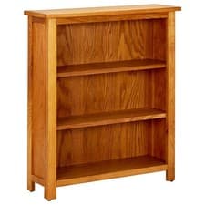 Image of 3-Tier Bookcase 70x22.5x82 cm Solid Oak Wood