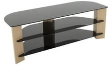 Image of AVF Wood Effect Up To 65 Inch TV Corner Stand - Oak