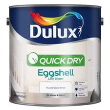 Image of Dulux Quick Dry Eggshell - Low Sheen - Pure Brilliant White - 2.5L