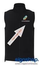 Image of 2 Layer Softshell Gilet Bodywarmer Personalised Embroidery FREE LOGO SETUP