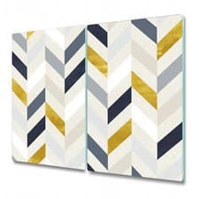 Image of Tempered Glass Worktop Saver Colourful lines white 2x30x52