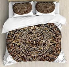 Image of Aztec Duvet Cover Set Mexican Medallion Ornament