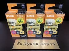 Image of Casio Disc Title Printer Ink Ribbon TR-18BK-3P Black 3 Pack x 3 Boxes