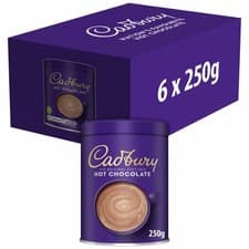 Image of 6 Pack Cadbury Drinking Hot Chocolate 250gx6 Bulk Pack- Smooth & Creamy