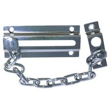 Image of Sterling Chrome Plated Door Lock Chain With Slide Bolt Catch Restrictor, DCC100