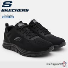 Image of SKECHERS MENS SHOES BLACK WALKING MEMORY FOAM GYM SOFT WALK SKETCHERS TRAINERS
