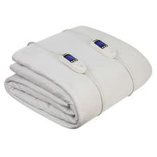 Image of Zanussi Double Electric Heated Mattress Protector Blanket ZEDB7002 Bed Warmer UK