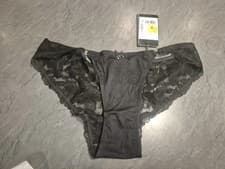 Image of Emporio Armani Women's Dreamy Viscose LACE Brief Underwear, Black M