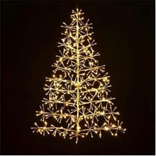 Image of 1.2m Gold Starburst Christmas Tree 488 Warm White LED Twinkle Outdoor Hang 0425