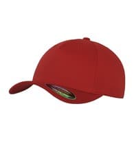 Image of Flexfit 5 Panel Mid Profile Cap Curved Peak Baseball Hat