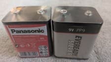 Image of 2 X PP9 9V VOLT BATTERIES - SEALED AND NEW EVEREADY PANASONIC