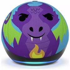 Image of Amazon Echo Dot Kids Smart Speaker (5th Gen) with Alexa Voice Control - Dragon