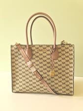 Image of Michael Kors Large Logo Mercer Tote Rare Colour Tan & Pink Brand New