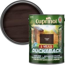 Image of Cuprinol Ducksback 5 Year Waterproof For Sheds And Fences, 5 L - Forest Oak