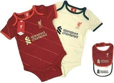 Image of LIVERPOOL FC BABIES FOOTBALL KIT BODY PRAM SUIT BABY GROW VEST x 2 LFC