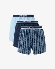Image of Lacoste Cotton Poplin Boxers 3 Pack | Woven Comfort Cut