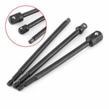 Image of 3 pc 150mm HEX LONG ADAPTOR IMPACT DRIVER 3/8" 1/2" 1/4" DRIVE EXT BIT SOCKET XY