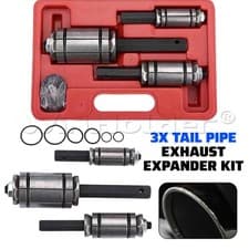 Image of 3 Piece Car or Motorcycle Exhaust Tail Pipe Expander Set with Red Storage Case