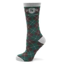 Image of Harry Potter Slytherin Men's Crew Socks Green Crest Hogwarts House One Size