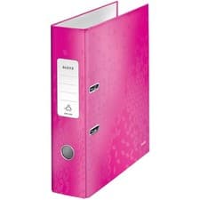 Image of Leitz Lever Arch File 180° WOW A4 80mm pink