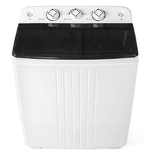 Image of Twin Tub Washing Machine 8KG Portable Laundry Washer Spin Dryer Black