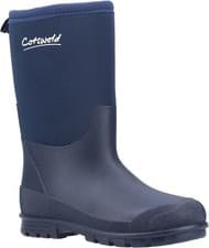 Image of Cotswold Hilly Neoprene Navy Childrens Wellingtons TPR+Neoprene