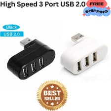 Image of High Speed 3 Port USB 2.0 Multi HUB Splitter Expansion Desktop PC Laptop Adapter